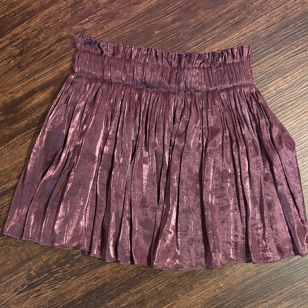 DO+BE Shimmering Plum Mini Skirt